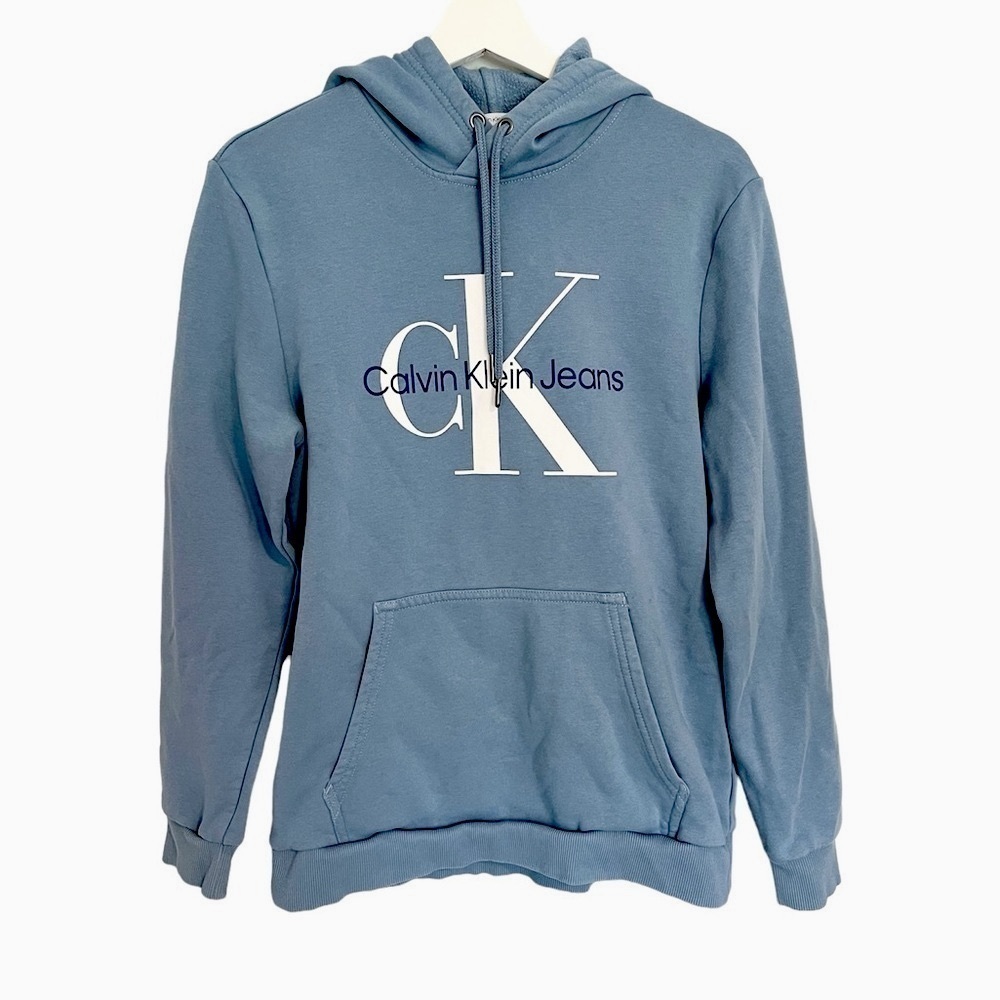 Calvin Klein Men’s Hoodie Blue Medium - Picture 1 of 7